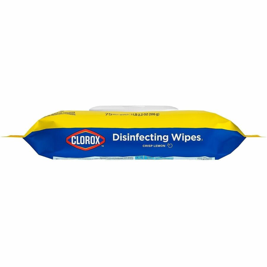 Image of Clorox 31404 Disinfecting Cleaning Wipes Flex Pack, Crisp Lemon, White, 75/Pack, 1 Each