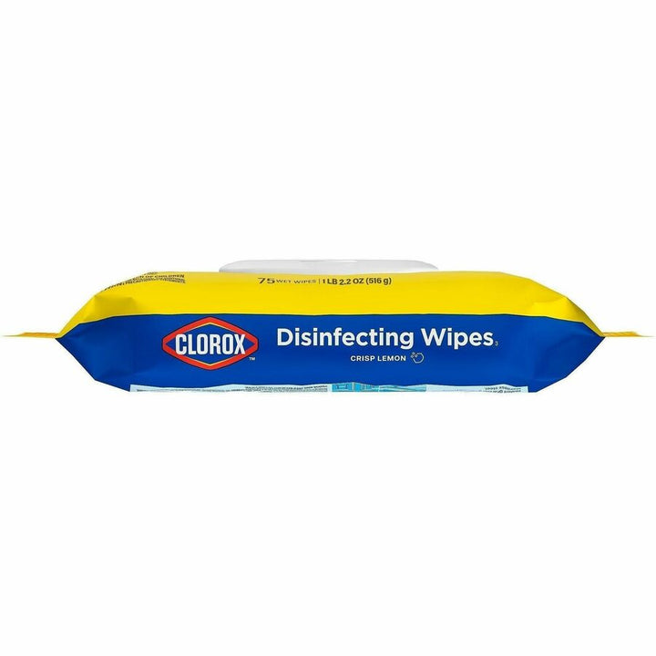 Image of Clorox 31404 Disinfecting Cleaning Wipes Flex Pack, Crisp Lemon, White, 75/Pack, 1 Each