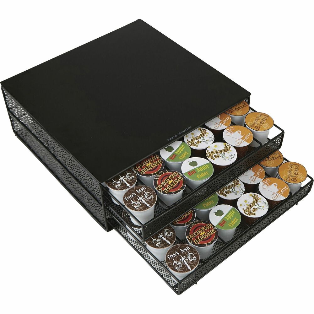 Image of EMS Mind Reader LLC Coffee Pod Drawer, 2-Drawer, 13"Wx12-4/5"Lx5-1/10"H, Black