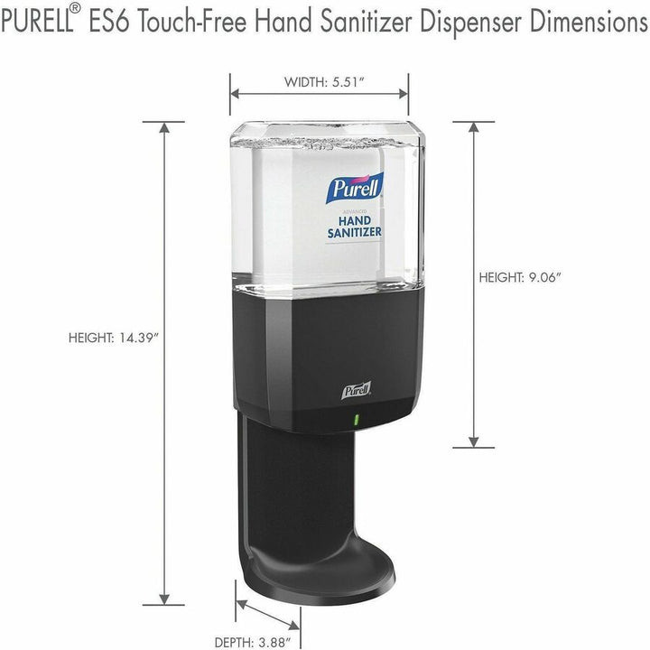 Image of PURELL® ES6 Touch-Free Hand Sanitizer Dispenser, Graphite (6424-01)