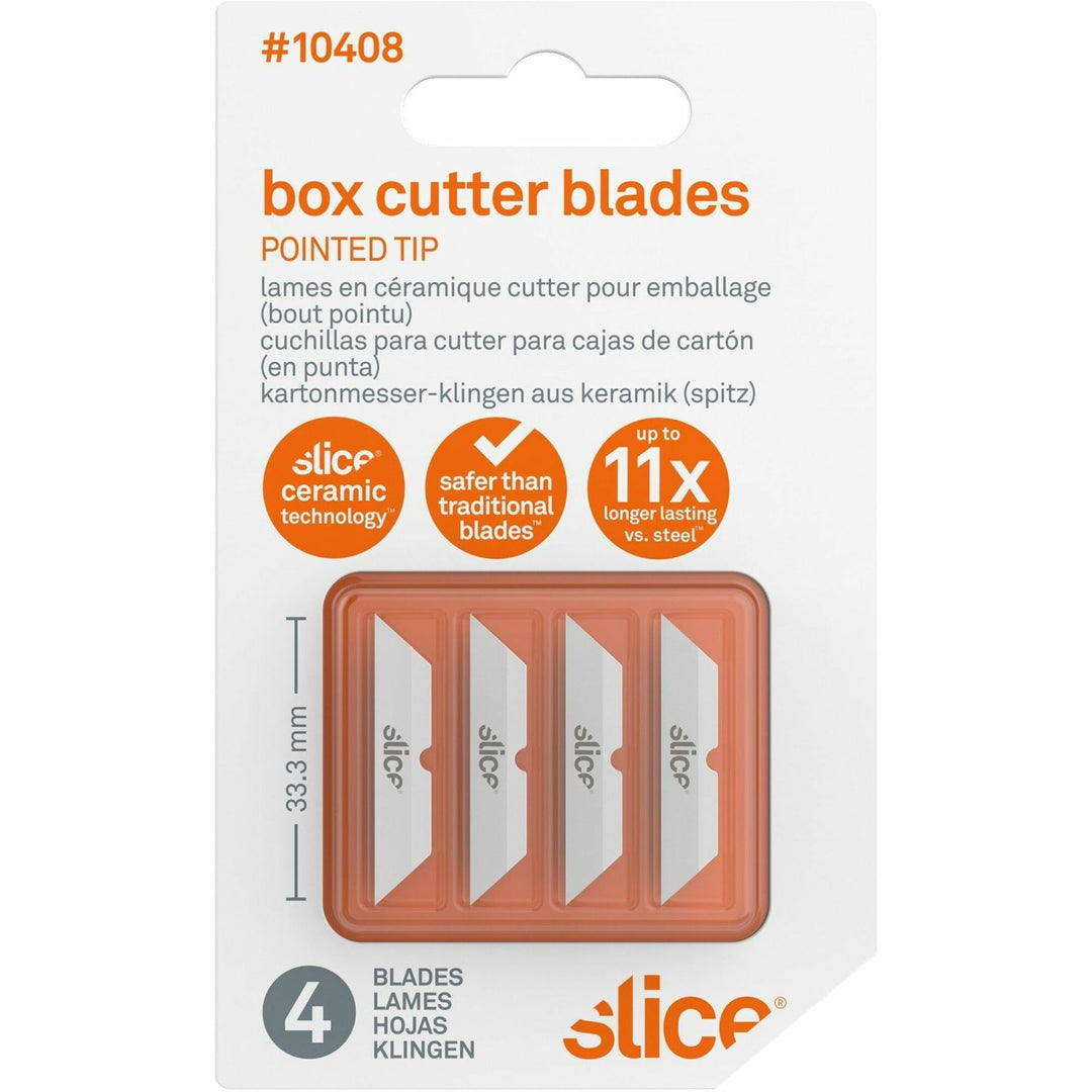 Image of slice® Ceramic Blades,Pointed Tip,Dual,1/20"x1-3/10"x1/4",4/PK,WE