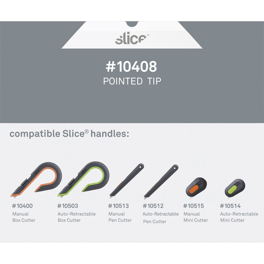 Image of slice® Ceramic Blades,Pointed Tip,Dual,1/20"x1-3/10"x1/4",4/PK,WE