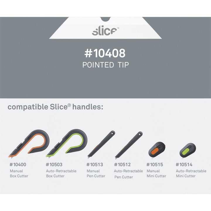 Image of slice® Ceramic Blades,Pointed Tip,Dual,1/20"x1-3/10"x1/4",4/PK,WE