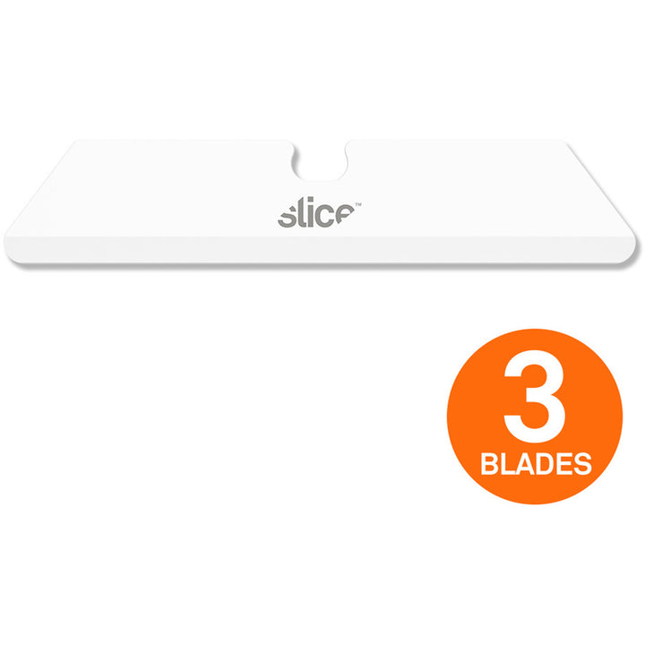 Image of slice® Ceramic Blade, Rounded Tip, 1/2"x2-3/5"x1/10", 3/PK, White