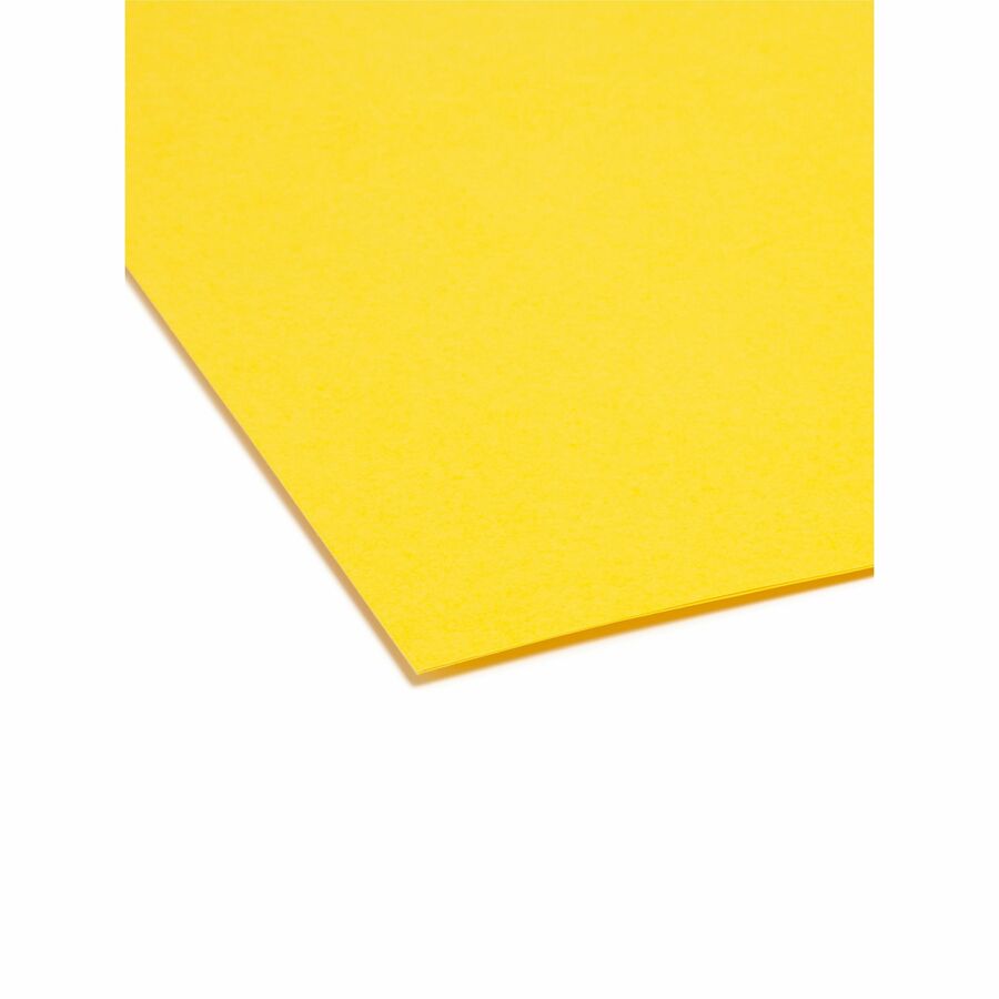 Image of Smead 11956 SuperTab Oversized Tab File Folders, 8 1/2" x 11", Assorted Tab Position, 11 pt., Blue, Green, Red, Yellow, 10% Recycled, 24 / Pack