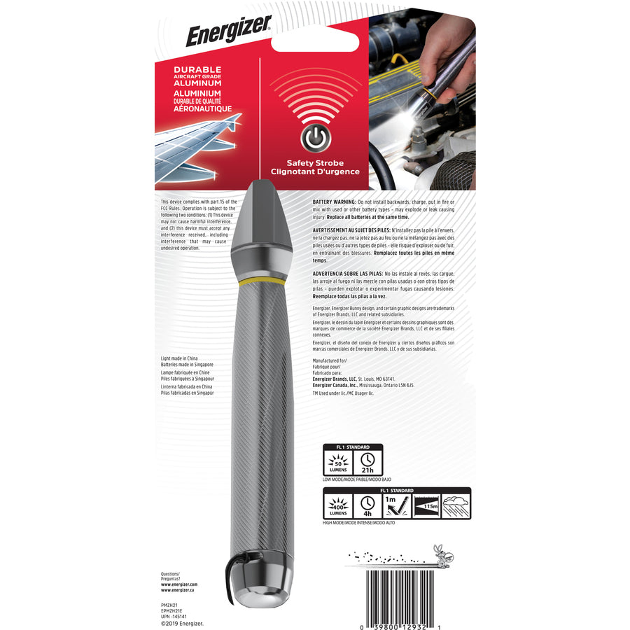 Image of Energizer® Vision HD, 2 AA Batteries (Included), Silver