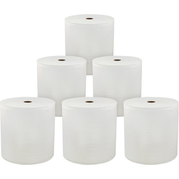 Image of Genuine Joe Hard Wound Roll Towel, 1-Ply, 7"x850', 390/PL, White