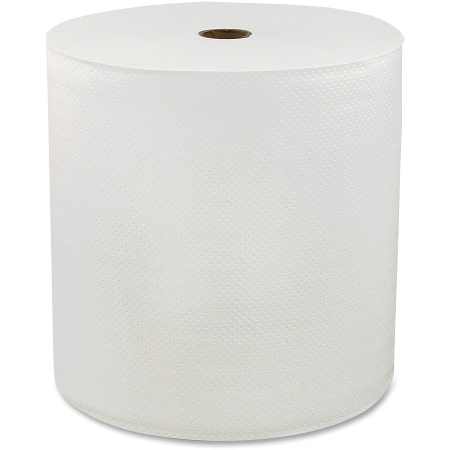 Image of Genuine Joe Hard Wound Roll Towel, 1-Ply, 7"x850', 390/PL, White