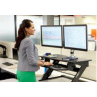 Image of 3M Precision Standing Desk, 42" X 23.2" X 6.2" To 20", Black