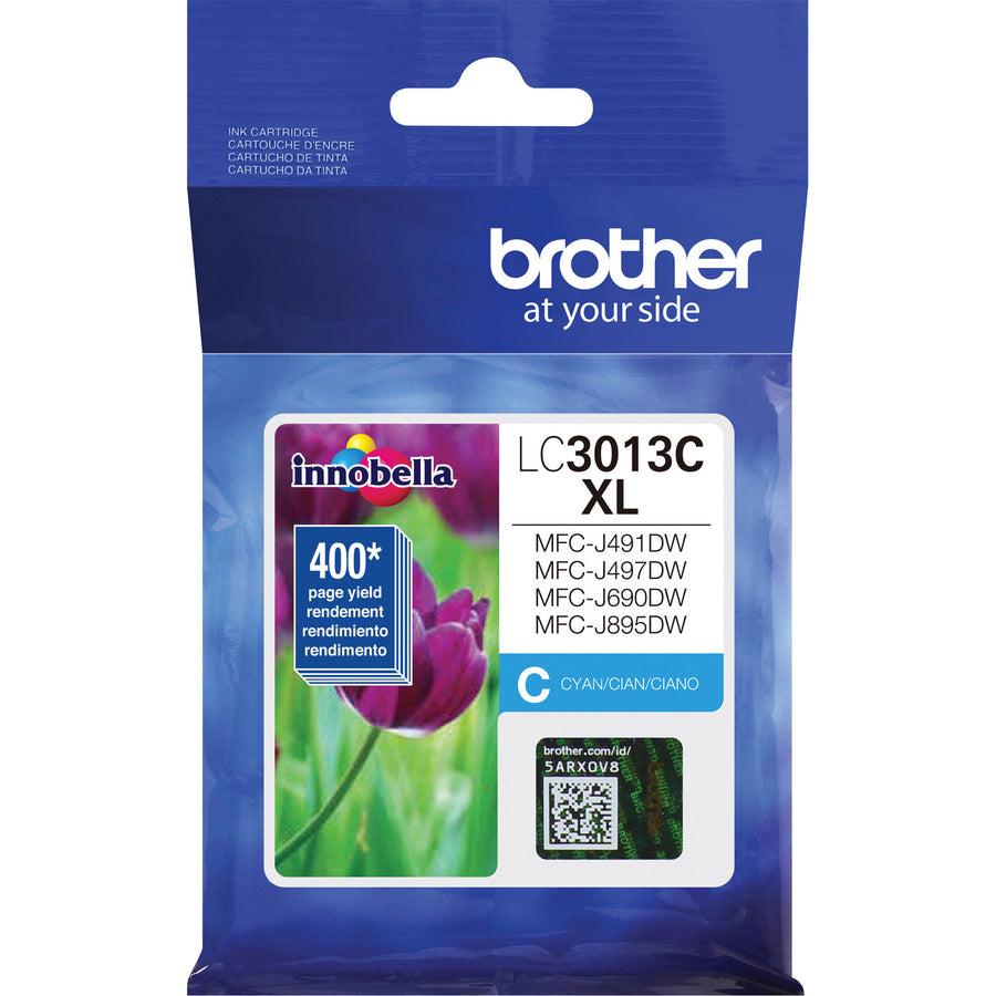 Image of Brother Innobella LC3013C High Yield Cyan Ink Cartridge (approx. 400 pages), 400 Pages, 1 Each
