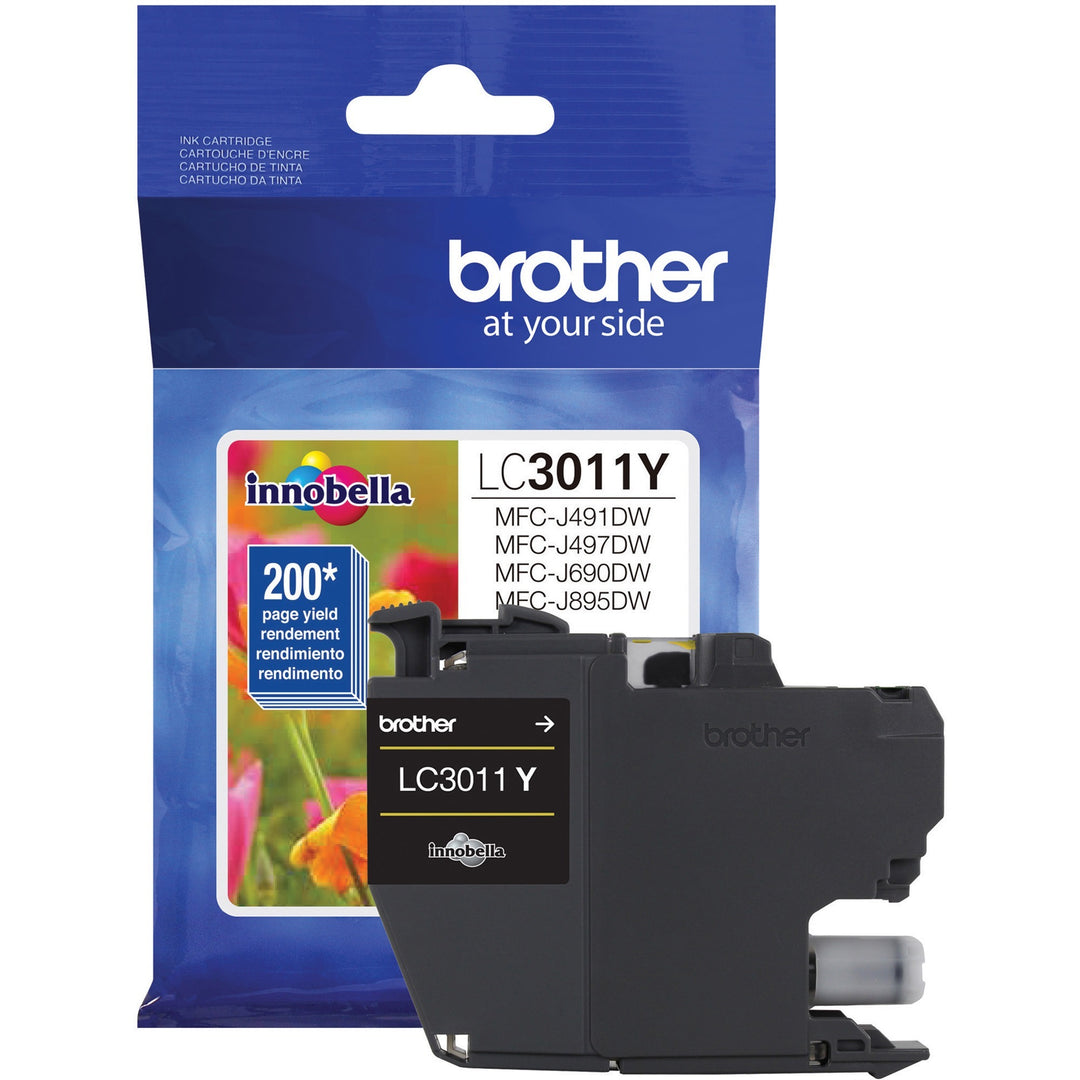 Image of Brother Innobella LC3011Y Standard Yield Yellow Ink Cartridge (approx. 200 pages), 200 Pages, 1 Each