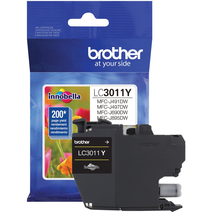 Image of Brother Innobella LC3011Y Standard Yield Yellow Ink Cartridge (approx. 200 pages), 200 Pages, 1 Each