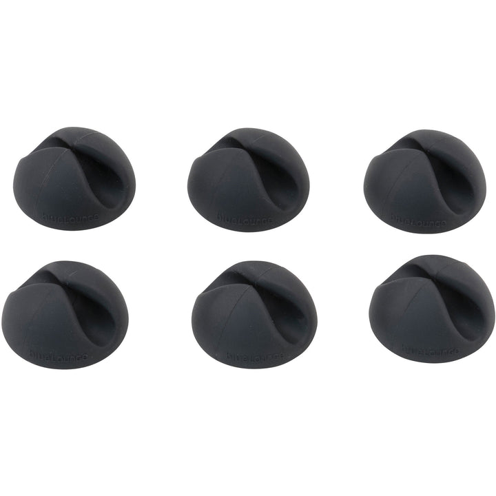 Image of Advantus Cable Clip, CableDrop, 1-1/10"Wx1-1/10"Lx3/5"H, 6/PK, Black