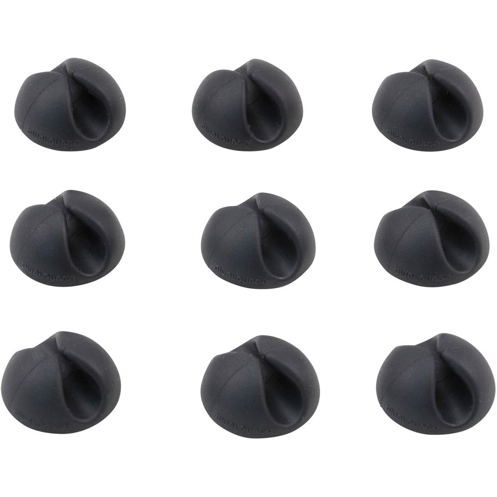 Image of Advantus Cable Clip, CableDrop, Mini, 4/5"Wx4/5"Lx2/5"H, 9/PK, Black
