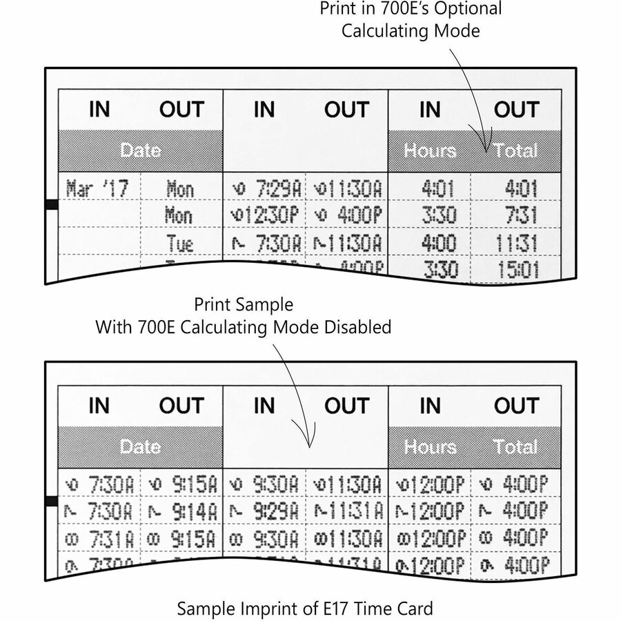 Image of Lathem® Time Time Clock Cards For Lathem Time 700e, One Side, 3.5 X 9, 100/pack
