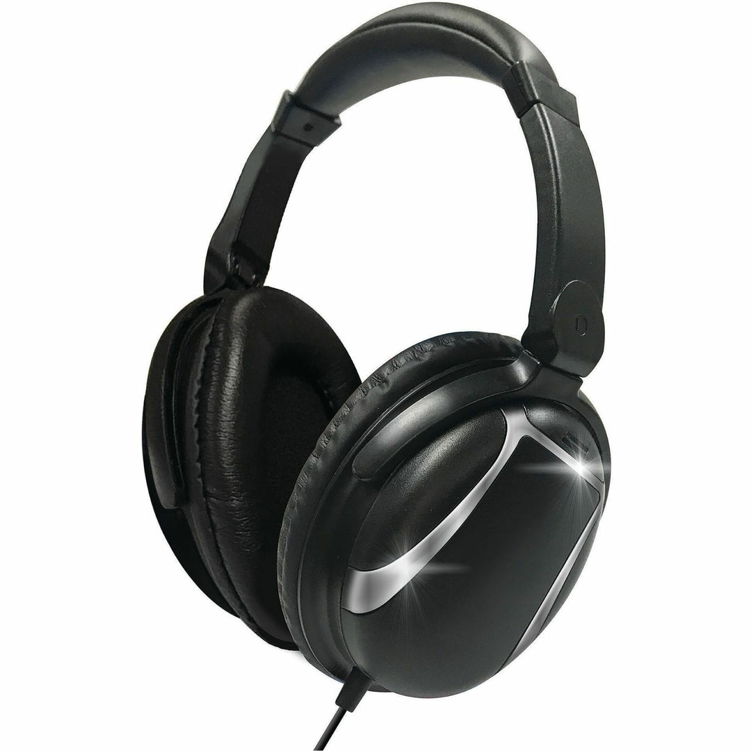 Image of Maxell® Bass 13 Headphone with Mic, 4 ft Cord, Black