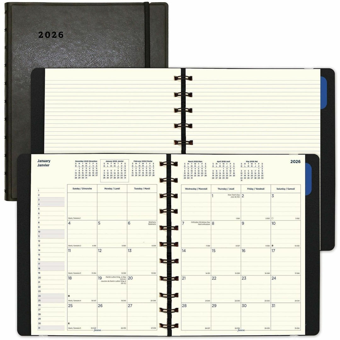 Image of Filofax® Soft Touch 17-Month Planner, 10.88 x 8.5, Black Cover, 17-Month: Aug 2024 to Dec 2025
