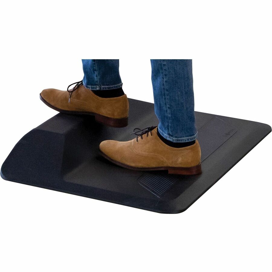 Image of Fellowes® ActiveFusion Anti-Fatigue Mat, Rectangular; Beveled Edges, 36 x 24, Black