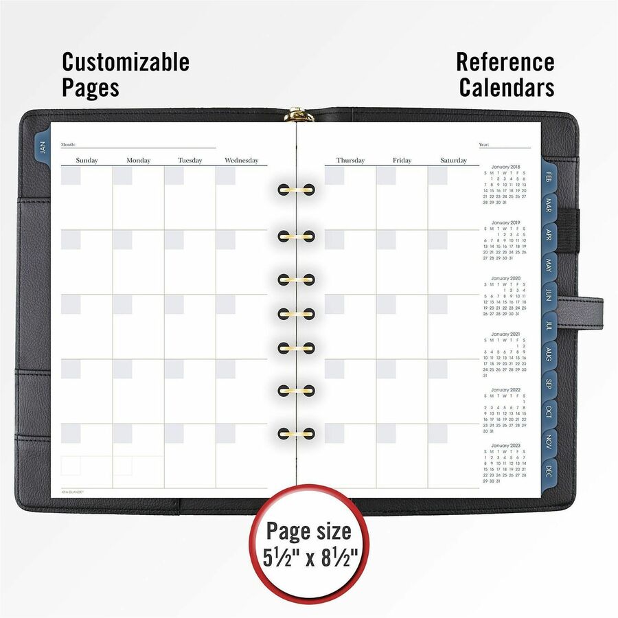 Image of AT-A-GLANCE® Planner Starter Set, Undated, 5-1/2"x8-1/2" Page Size, BK