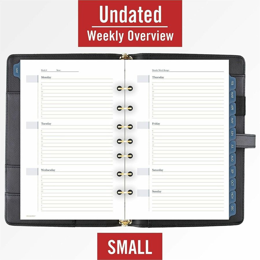 Image of AT-A-GLANCE® Planner Starter Set, Undated, 5-1/2"x8-1/2" Page Size, BK
