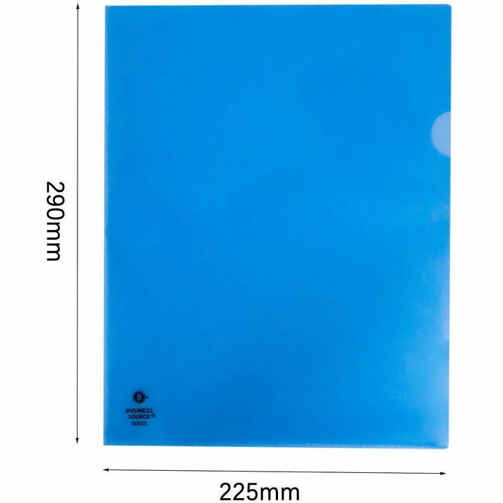 Image of Business Source File Holders, Poly, Transparent, 11"x8-1/2",10/PK,5PK/BX,BE