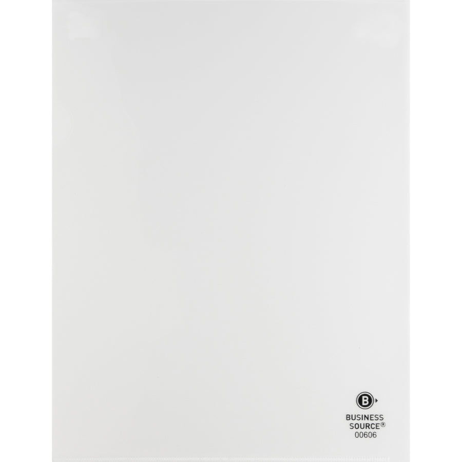 Image of Business Source File Holders, Poly, Water-resistant, 11"x8-1/2", 10/PK, CL