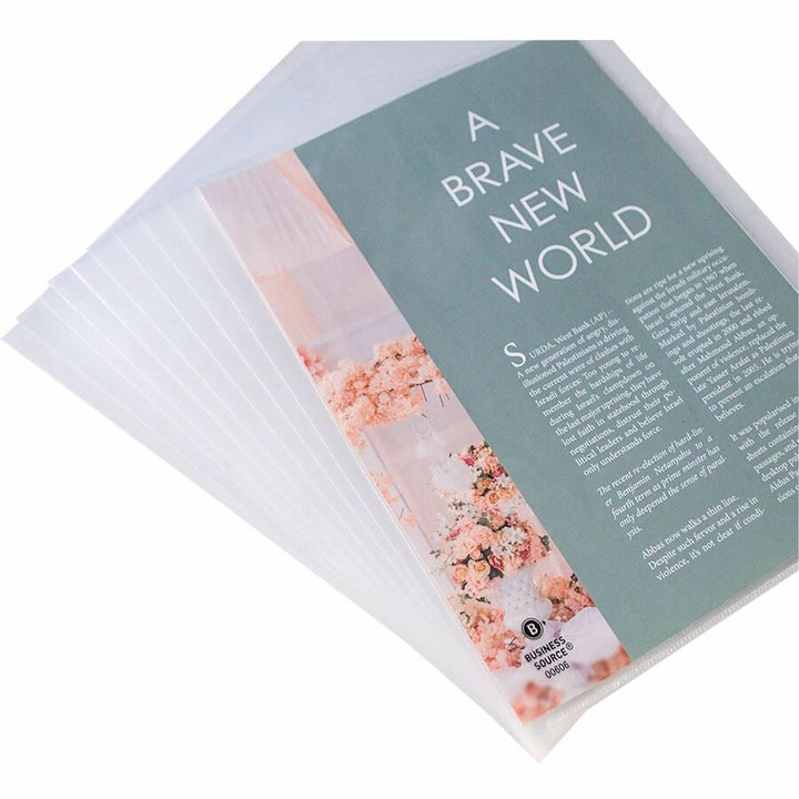 Image of Business Source File Holders, Poly, Water-resistant, 11"x8-1/2", 10/PK, CL