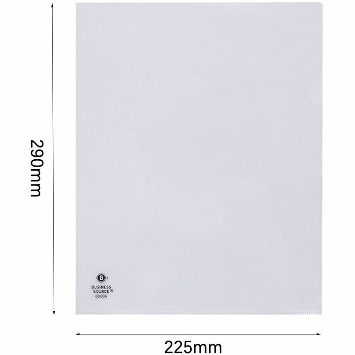 Image of Business Source File Holders, Poly, Water-resistant, 11"x8-1/2", 10/PK, CL