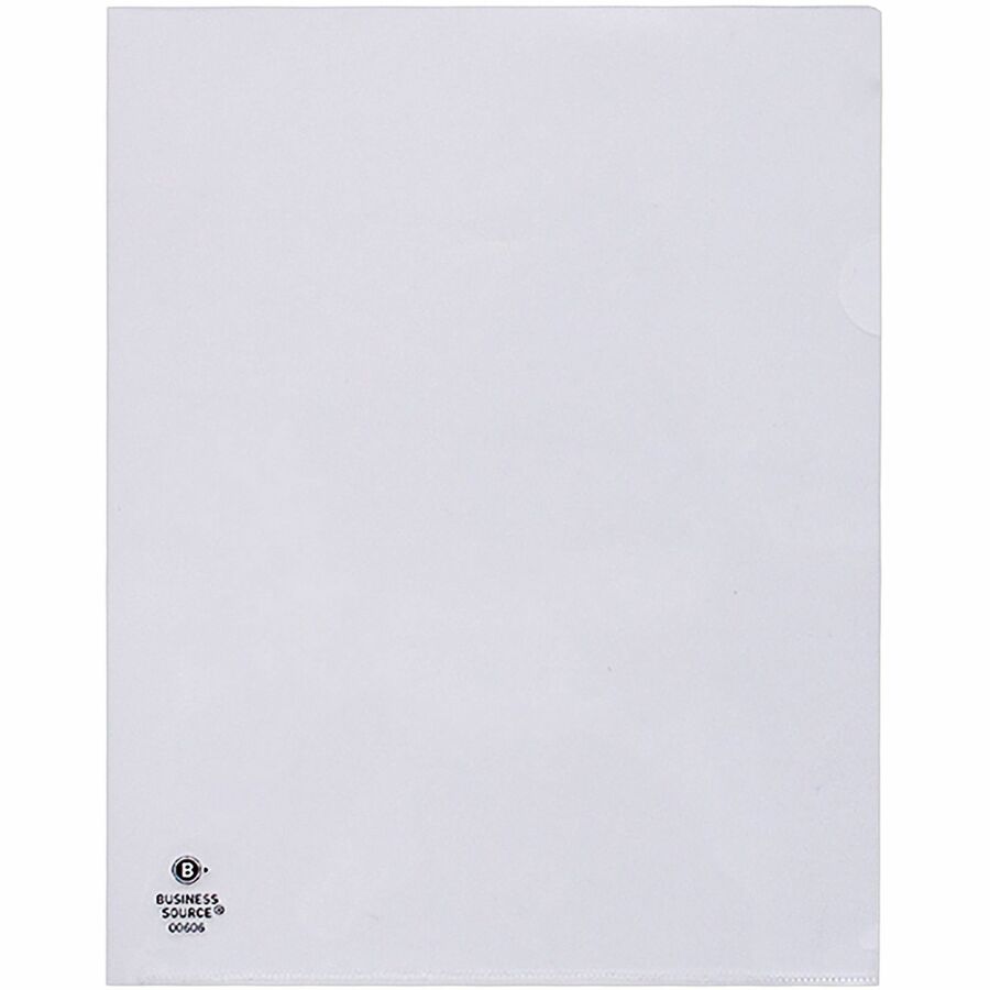 Image of Business Source File Holders, Poly, Water-resistant, 11"x8-1/2", 10/PK, CL
