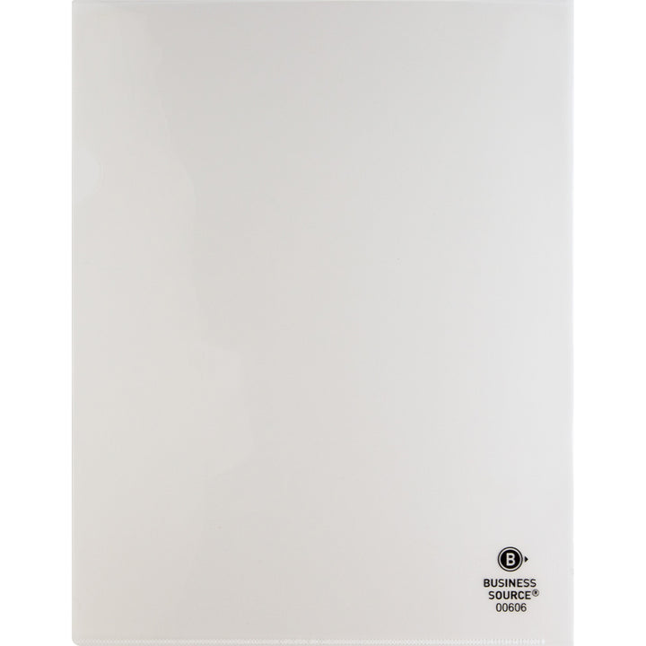 Image of Business Source File Holders, Poly, Transparent, 11"x8-1/2",10/PK,5PK/BX,CL