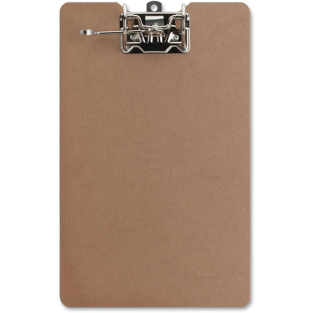 Image of Business Source Clipboard,w/Metal Lever,2" Cap,9"x14.5"x0.118",Brown