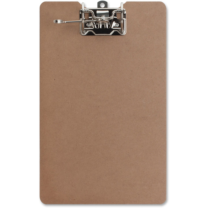 Image of Business Source Clipboard,w/Metal Lever,2" Cap,9"x14.5"x0.118",Brown