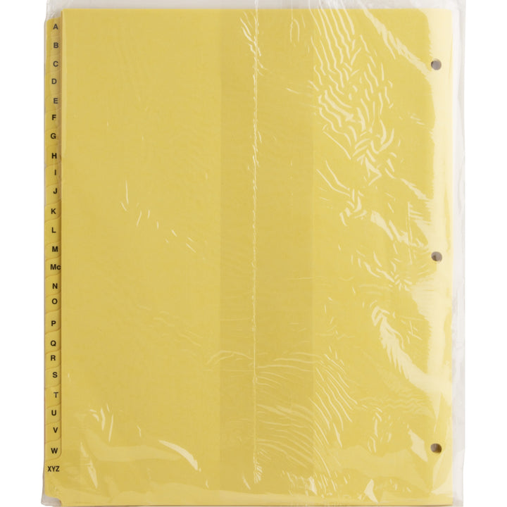 Image of Business Source Indexes, Plastic Tabs, A-Z, 3HP, 8-1/2"x11", 25/ST, Buff