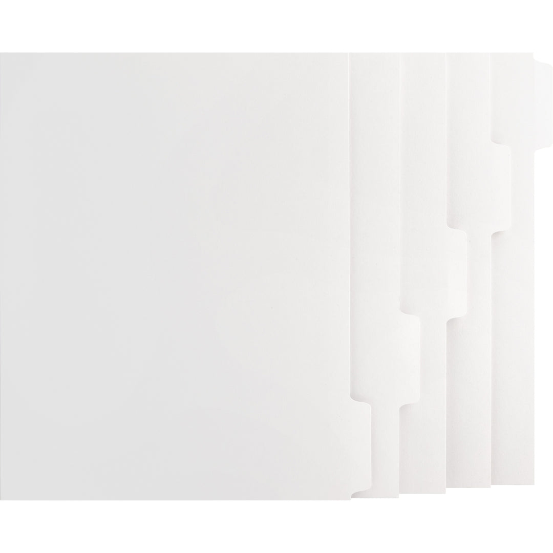 Image of Business Source Dividers w/Print-on Tabs,90 Bright, 8-1/2"x11", 50ST/BX, WE