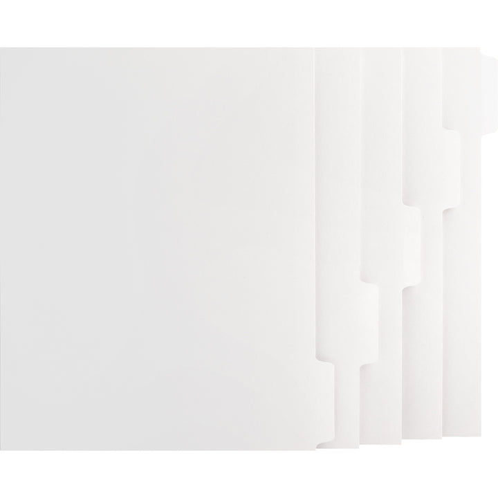Image of Business Source Dividers w/Print-on Tabs,90 Bright, 8-1/2"x11", 50ST/BX, WE