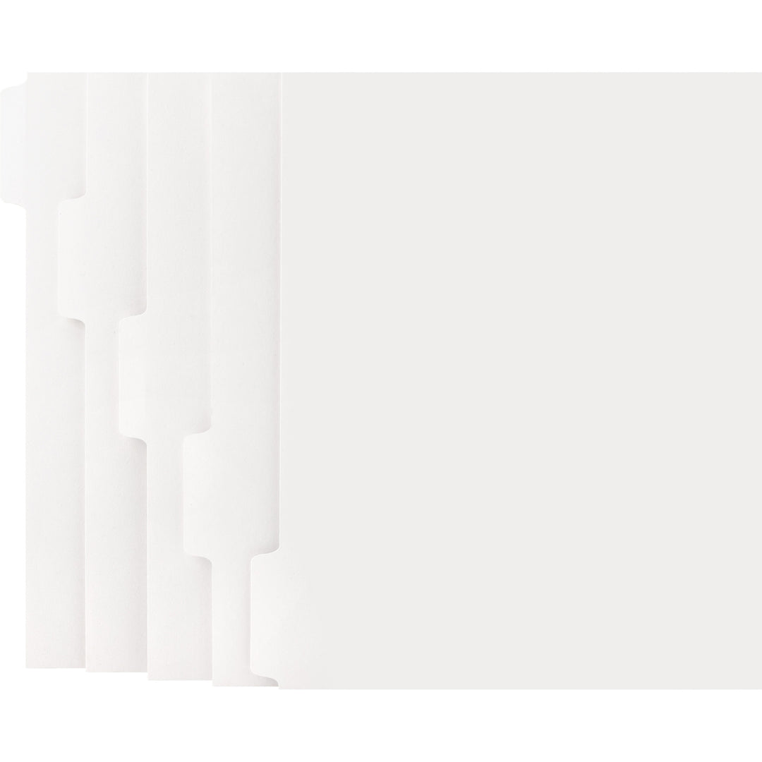Image of Business Source Dividers w/Print-on Tabs, 90 Bright, 9"x11", 50ST/BX, WE