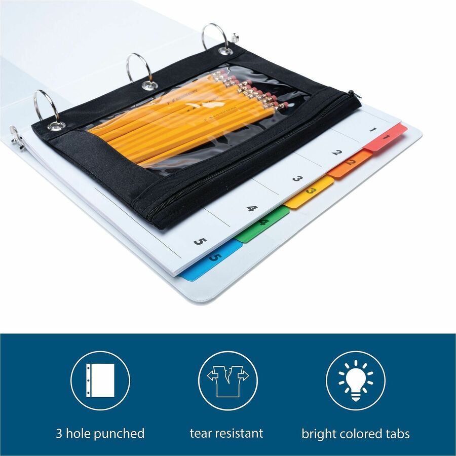 Image of Business Source Index Dividers w/TOC Page, 1-5, 8-1/2"x11", 5 Tabs/ST, Multi