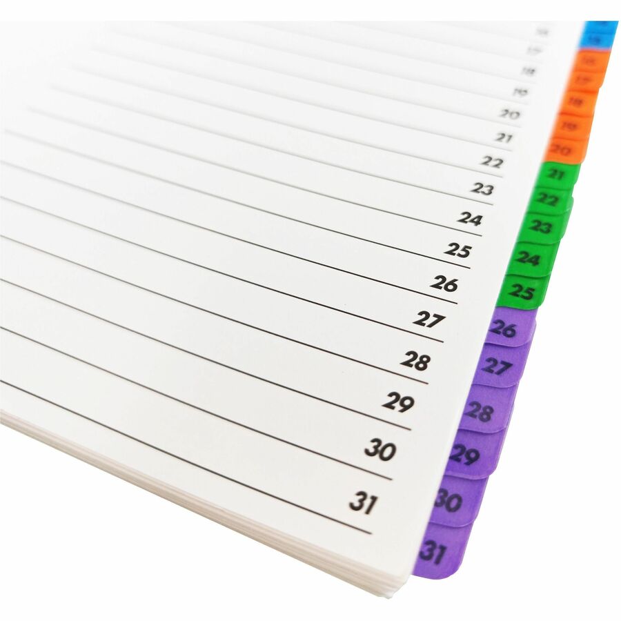 Image of Business Source Index Dividers w/TOC Page, 1-31, 8-1/2"x11", 31 Tabs/ST, MI