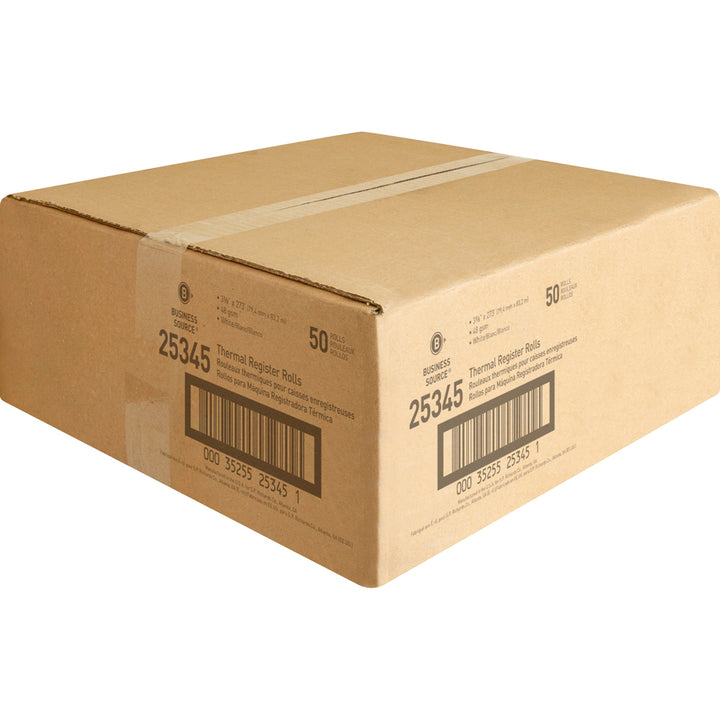 Image of Business Source Thermal Paper Roll, 3-1/8"x273', 50/CT, White