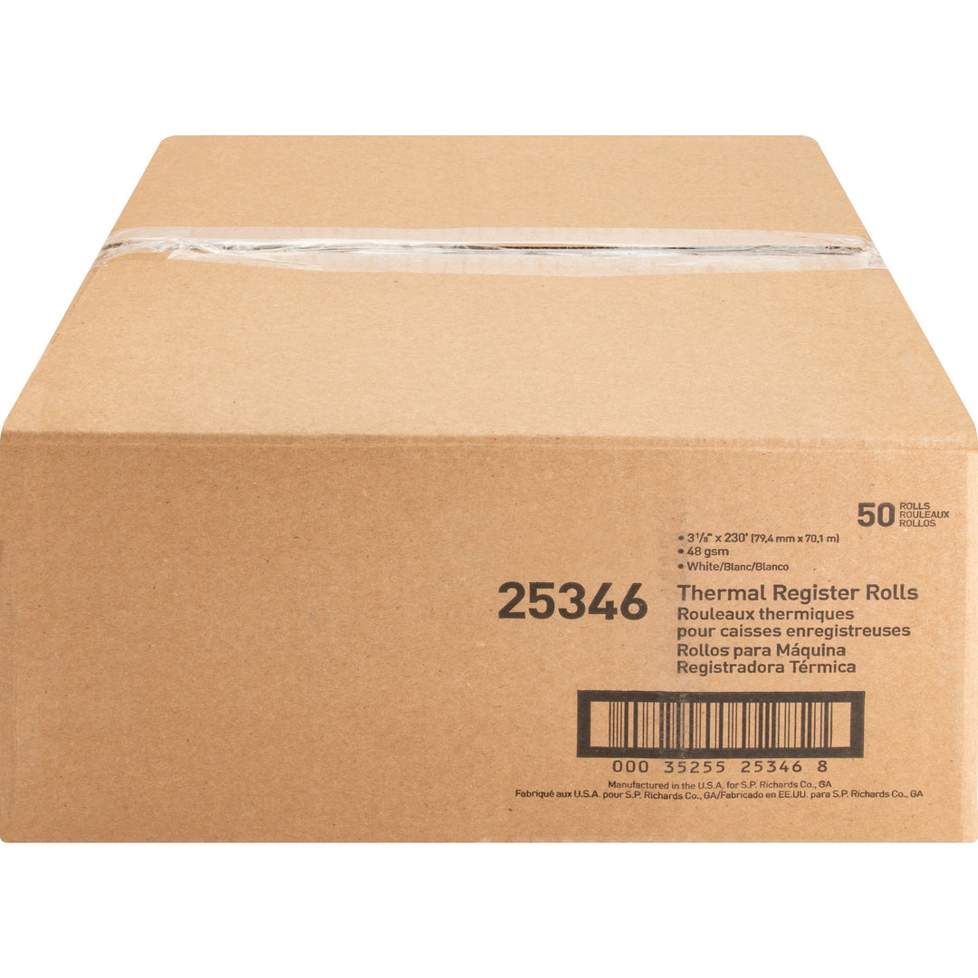 Image of Business Source Thermal Paper Roll, 3-1/8"x230', 50/CT, White