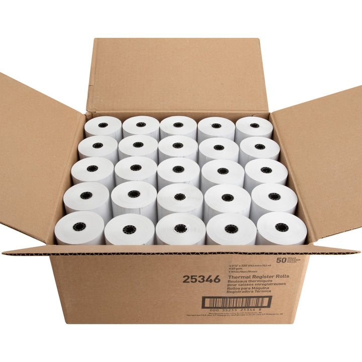 Image of Business Source Thermal Paper Roll, 3-1/8"x230', 50/CT, White