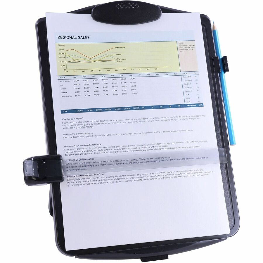 Image of Business Source Document Holder,Easel-style,Adj Clip,11-1/2"x2"x13-1/2",BK