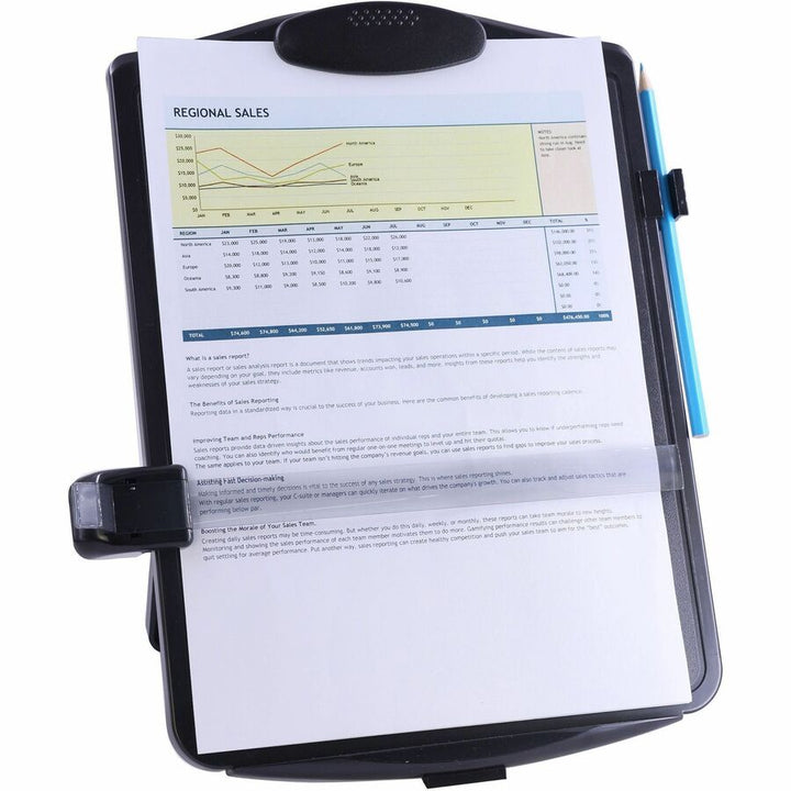 Image of Business Source Document Holder,Easel-style,Adj Clip,11-1/2"x2"x13-1/2",BK