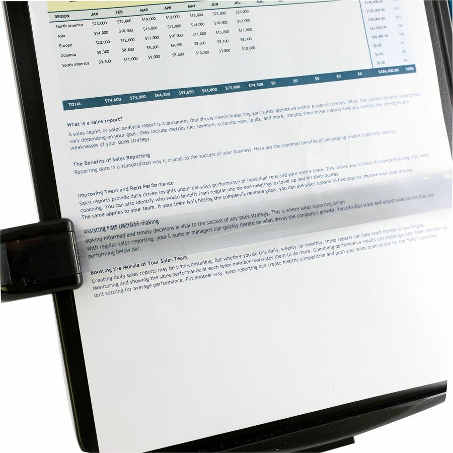 Image of Business Source Document Holder,Easel-style,Adj Clip,11-1/2"x2"x13-1/2",BK