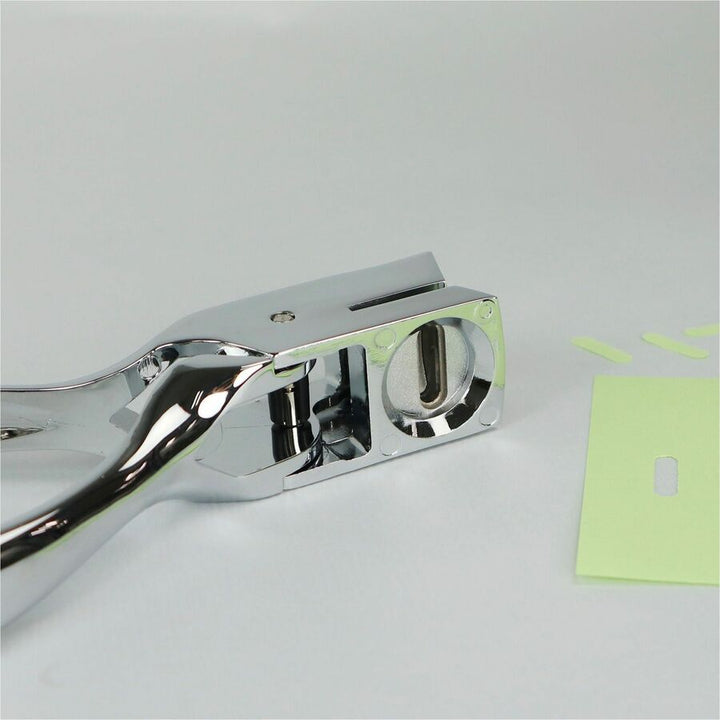 Image of Business Source 39282 Handheld 15mm Slot Punch, 5/32" Punch Size, Metal, Silver, Chrome, 1 Each