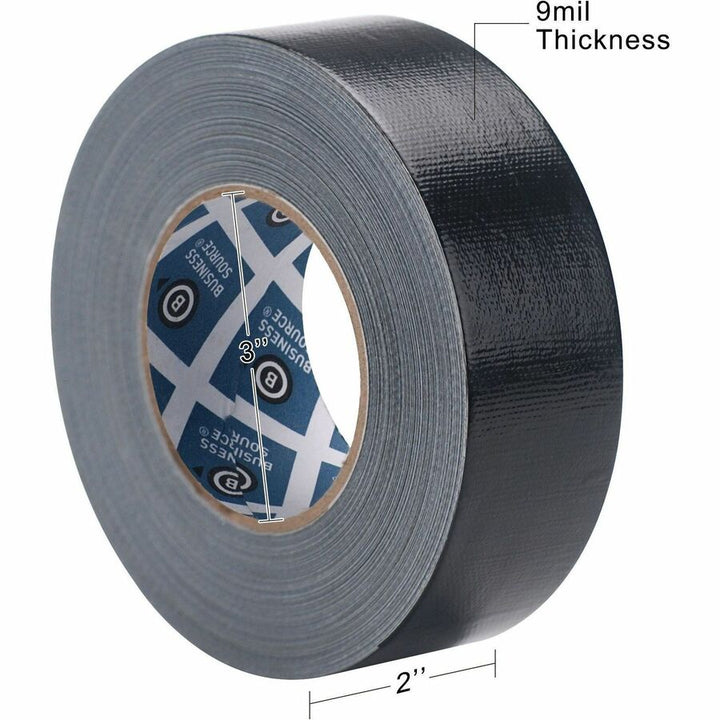 Image of Business Source Duct Tape Roll, 9mil, 2"x60 yards, Black