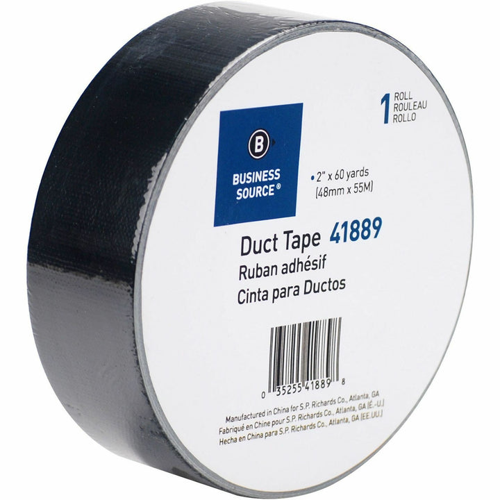 Image of Business Source Duct Tape Roll, 9mil, 2"x60 yards, Black