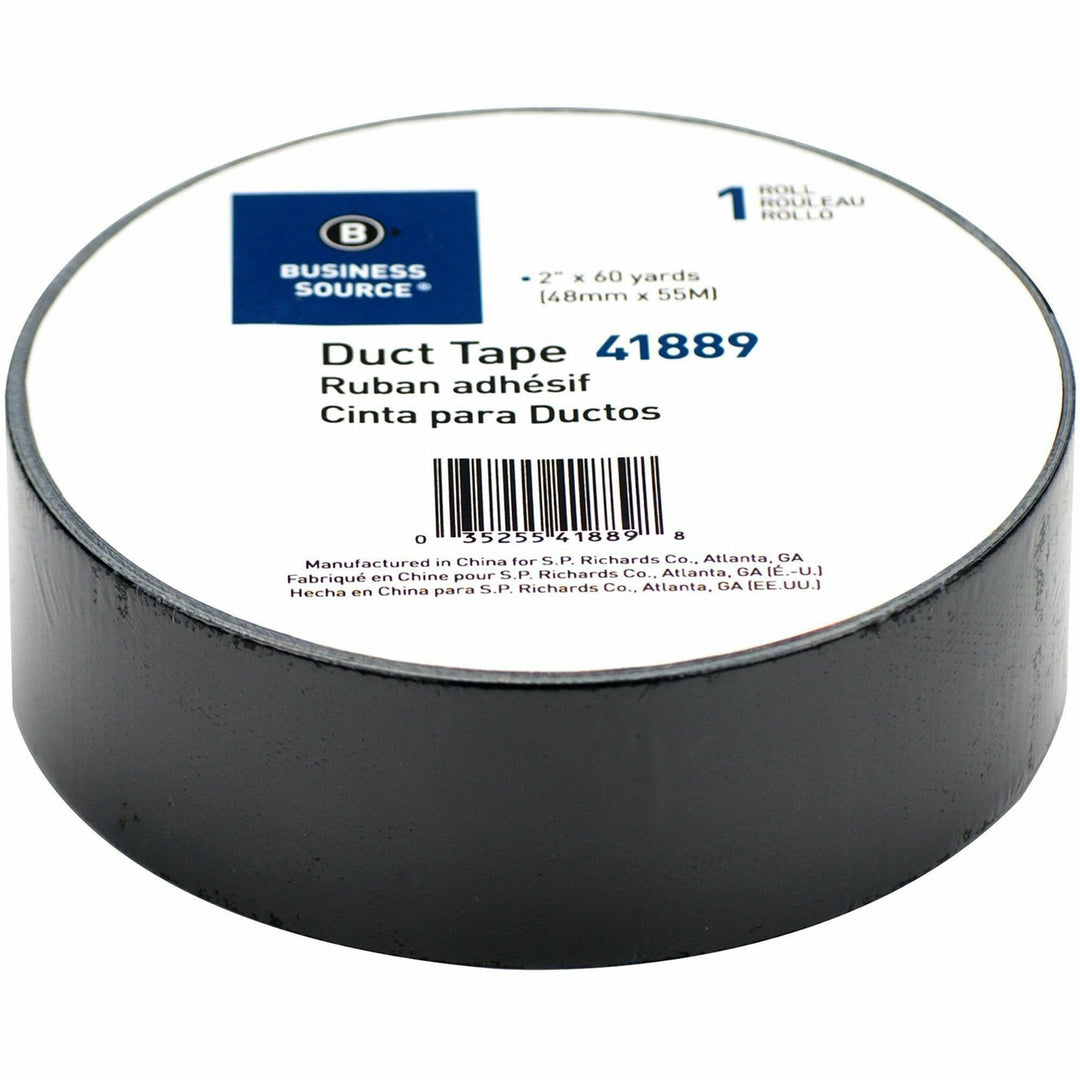 Image of Business Source Duct Tape Roll, 9mil, 2"x60 yards, Black