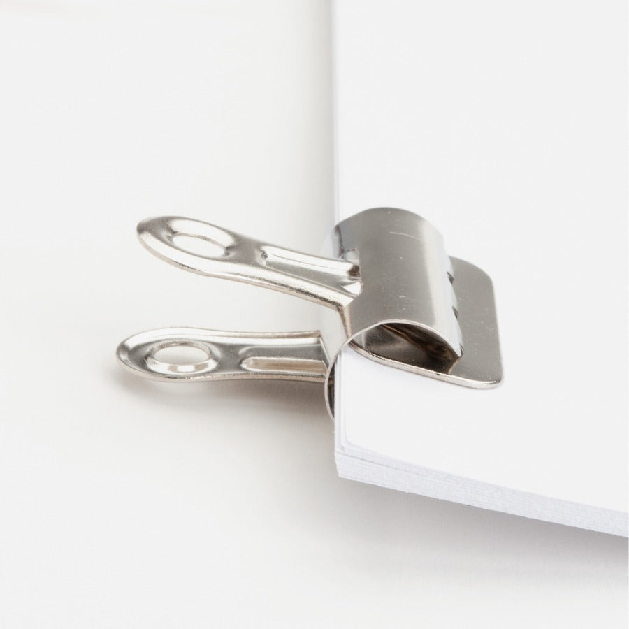 Image of Business Source 58500 Bulldog Grip Clips, No. 1, 1.3" Width, for Paper, Heavy Duty, Silver, 36 / Box