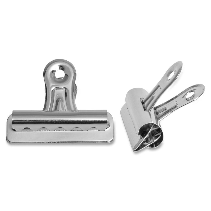 Image of Business Source Bulldog Clips, 11/32" Cap, Size 2, 2-1/4"W, 36/BX, Silver